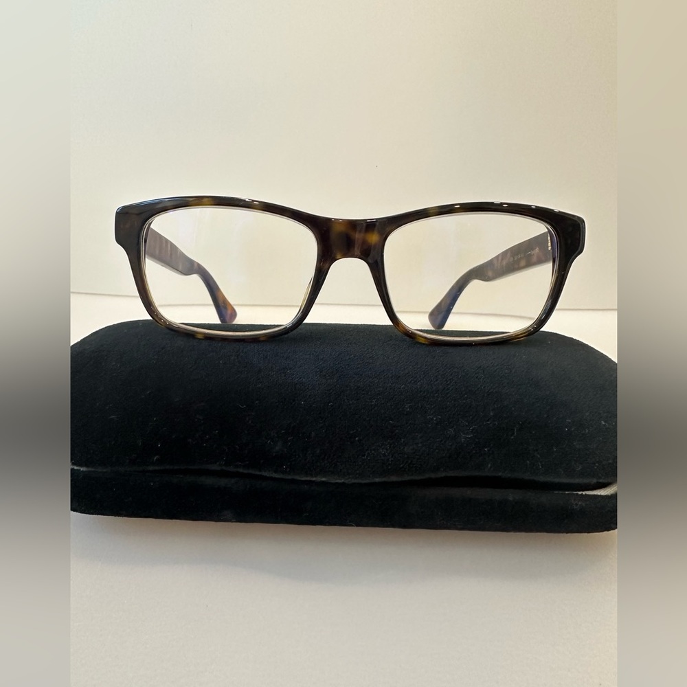 Authentic Gucci Brown Tortoise Shell Glasses Clea… - image 4